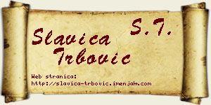 Slavica Trbović vizit kartica